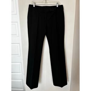 Alberta Ferreti Women's Black Wool Blend Trousers Dress Pants Career US10 IT46